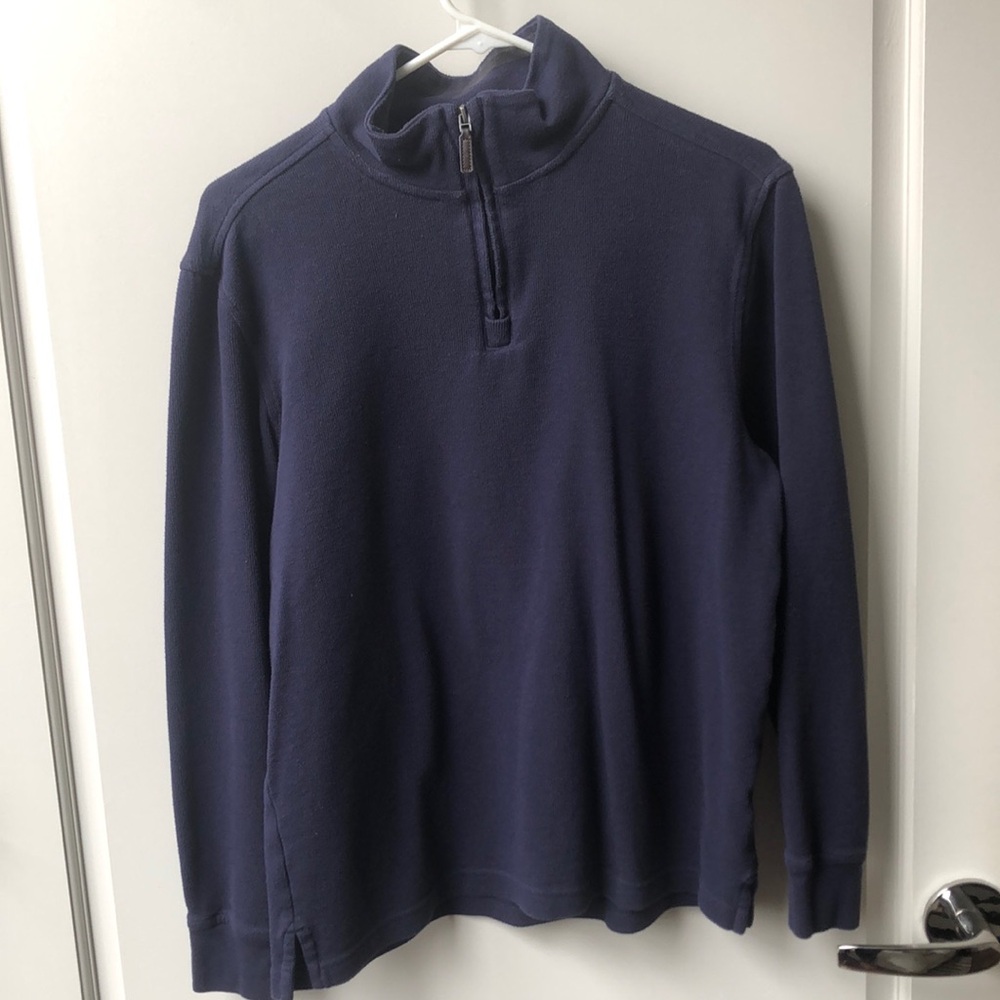 Club room navy quart zip sweater